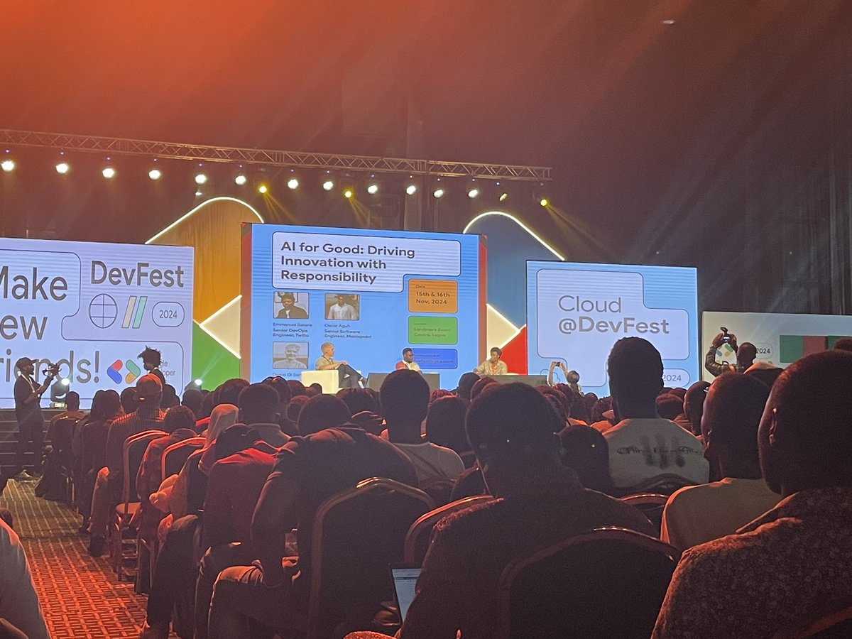 Happening now!!! Panel discussion

AI for Good: Driving Innovation with Responsibility 

#DevFestLagos