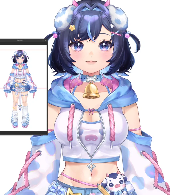 surprise!!!! (˵ •̀ ᴗ - ˵ ) ✧my model art is done!  #vtuber 