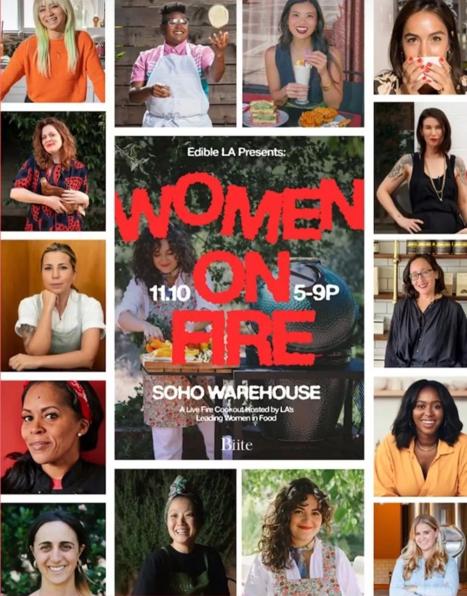 Thanks to <a href="/edibleLAmag/">Edible LA</a>, <a href="/biite_club/">Biite.club</a>, and <a href="/TheBigGreenEgg/">TheBigGreenEgg</a> for hosting Women on Fire on November 10th.  Honored to have been a part!