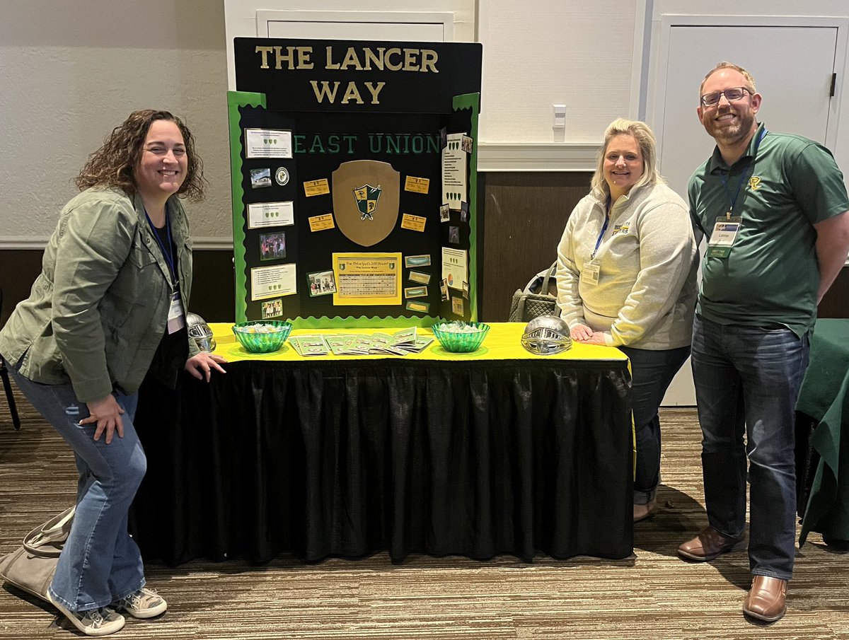 MrsVanEU's tweet photo. Spent a great 3 days in Hershey gaining more insight on PBIS/MTSS. East Union was featured as a Poster Presenter this year showcasing “The Lancer Way!” @PaPBSNetwork @deerlakessd https://t.co/OvdWmfYgGf