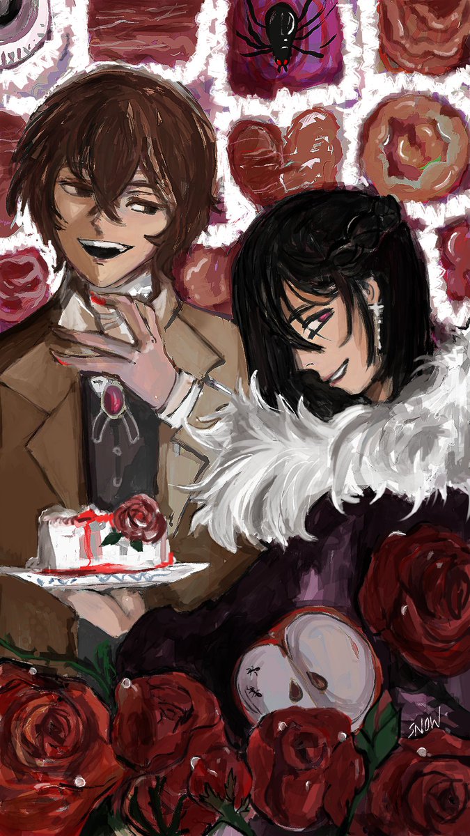 Fyozai wallpaper for <a href="/BSDHallwnZine/">Beneath the Moonlight: A BSD Halloween Zine</a> 🥳
#fyozai #fyodordostoevsky
#dazai #bsd #DazaiOsamu