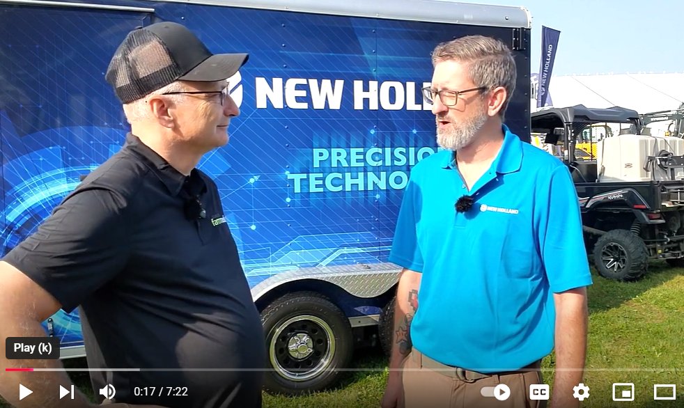 NHDlrsOntario's tweet image. WATCH THIS: With #NewHolland going "all in" on precision technology, our @NHAgriculture colleague Adam Sharp had a wonderful chat with Scott Garvey at the @outdoorfarmshow.

We appreciate @Machineryeditor dropping by our booth ... and know you will too: bit.ly/3UWjFDr