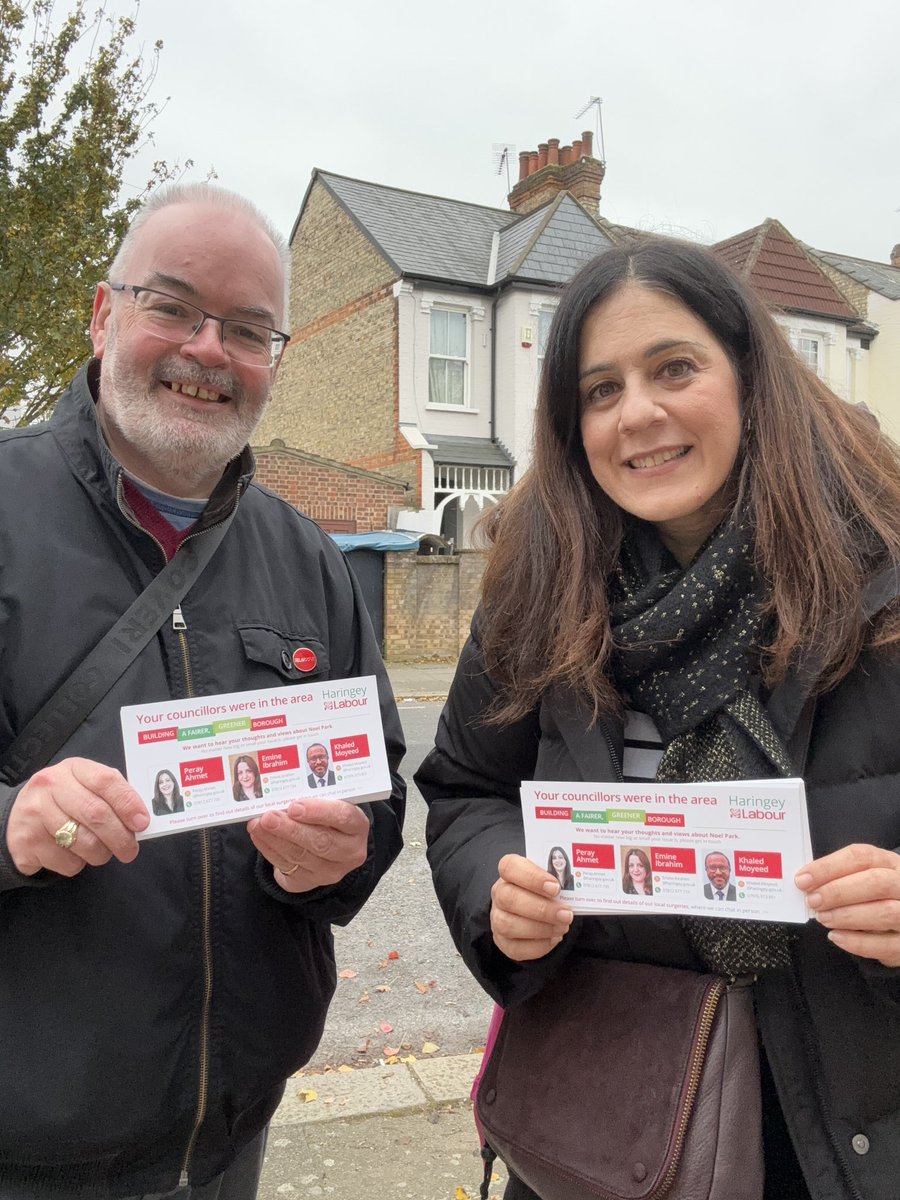 Good to be out with <a href="/perayahmet/">Peray Ahmet</a> <a href="/NoelParkLabour/">NoelParkLabour</a> <a href="/HaringeyLabour/">Haringey Labour</a> chatting to residents on Willingdon Road and hearing their concerns