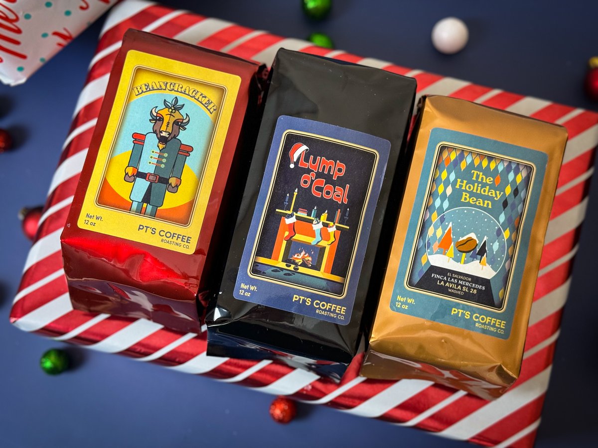 It's the most wonderful time of the year—that's right, our holiday coffees are back!✨Featuring three festive roasts, perfect for every person on your holiday gift list!

🎁 Shop all our #holidaycoffees at ptscoffee.com/collections/co…

#withouttheloveitsjustcoffee