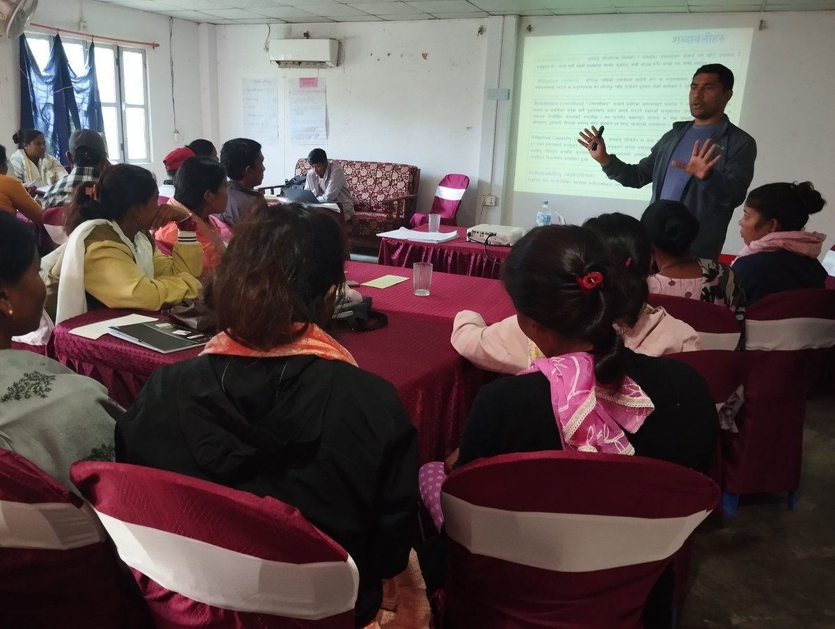 RAMESH_GAUTAaM's tweet photo. Facilitating Community-Based Disaster Risk Reduction (CBDRR) orientations to #CDMC members empowers communities to better understand disaster risk scenarios, enhance risk preparedness, mobilize resources effectively, and disseminate crucial information among community members. https://t.co/ZqaixQCEMc