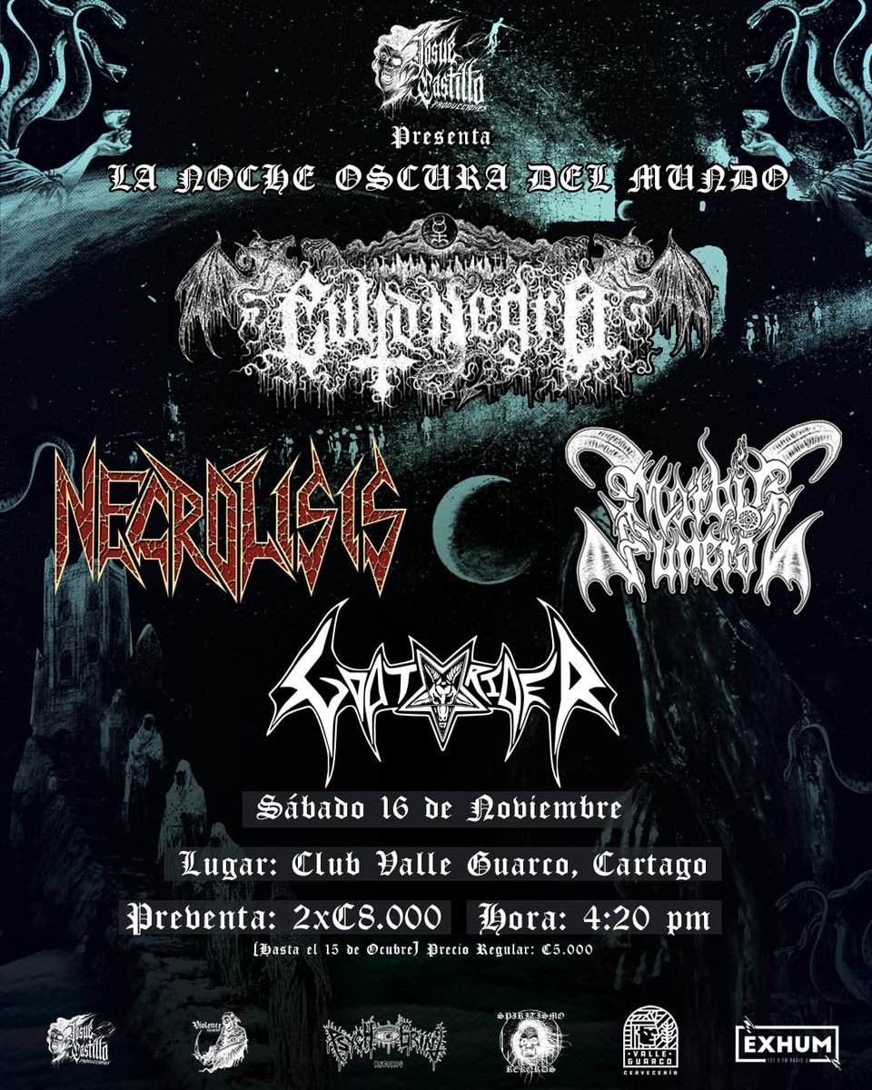 Playing a Show in Cartago at 4:30pm Today at Club Valle Guarco