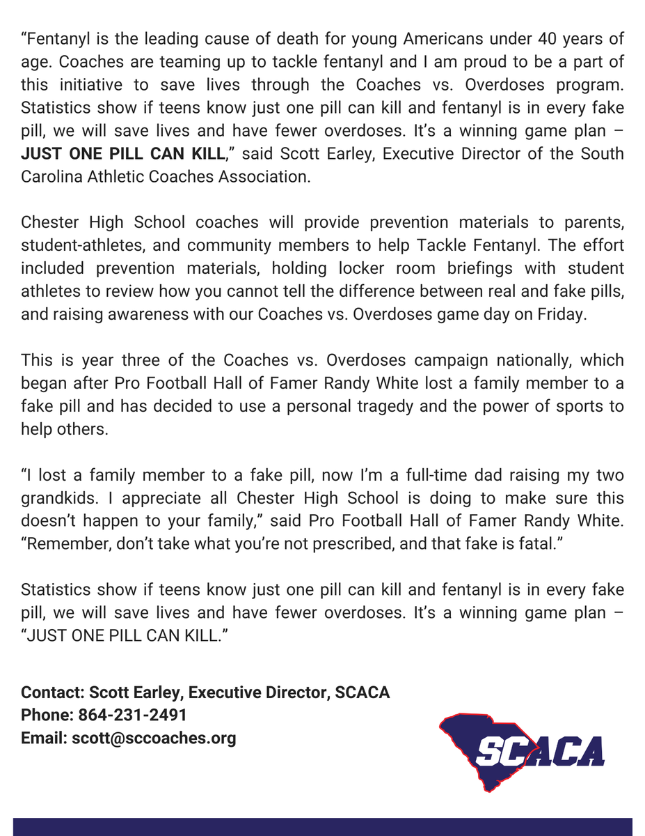 South Carolina Athletic Coaches Association tweet media