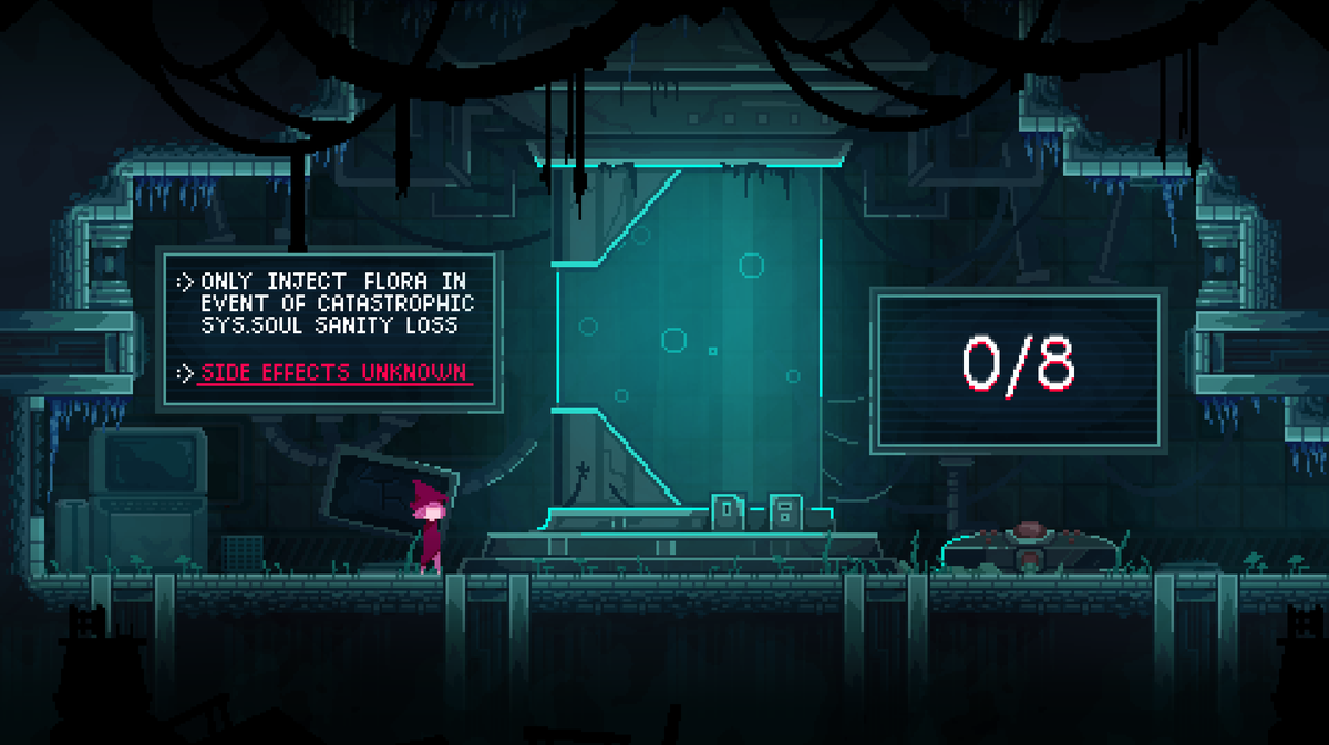 SystemPurgeHP's tweet photo. There's a variety of secrets scattered around Hollow Point, all centering around this mysterious room. What does getting that screen to 8/8 do? Who knows

#indiegame #indiedev #gamedev #platformer #pixelart #gaming #ScreenshotSaturday https://t.co/G5binXuMzO
