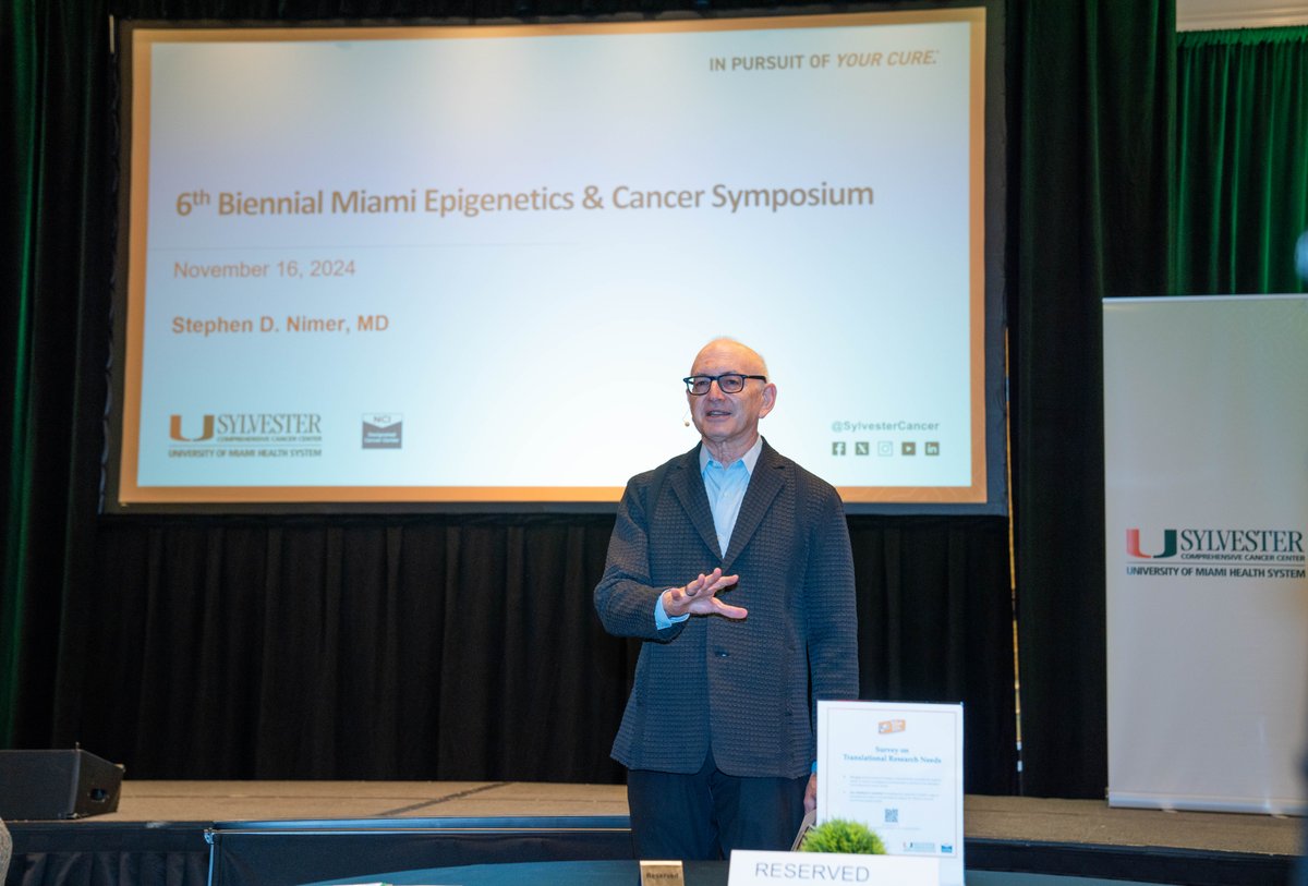 Sylvester Comprehensive Cancer Center (@sylvestercancer) on Twitter photo We kicked off our #MiamiEpigenetics and Cancer Symposium with powerful opening remarks from Sylvester Director <a href="/DrSDNimer/">Stephen D. Nimer, MD</a>, setting the stage for a weekend full of of insights in advancing #epigenetics and cancer #research. We kicked off our #MiamiEpigenetics and Cancer Symposium with powerful opening remarks from Sylvester Director <a href="/DrSDNimer/">Stephen D. Nimer, MD</a>, setting the stage for a weekend full of of insights in advancing #epigenetics and cancer #research.