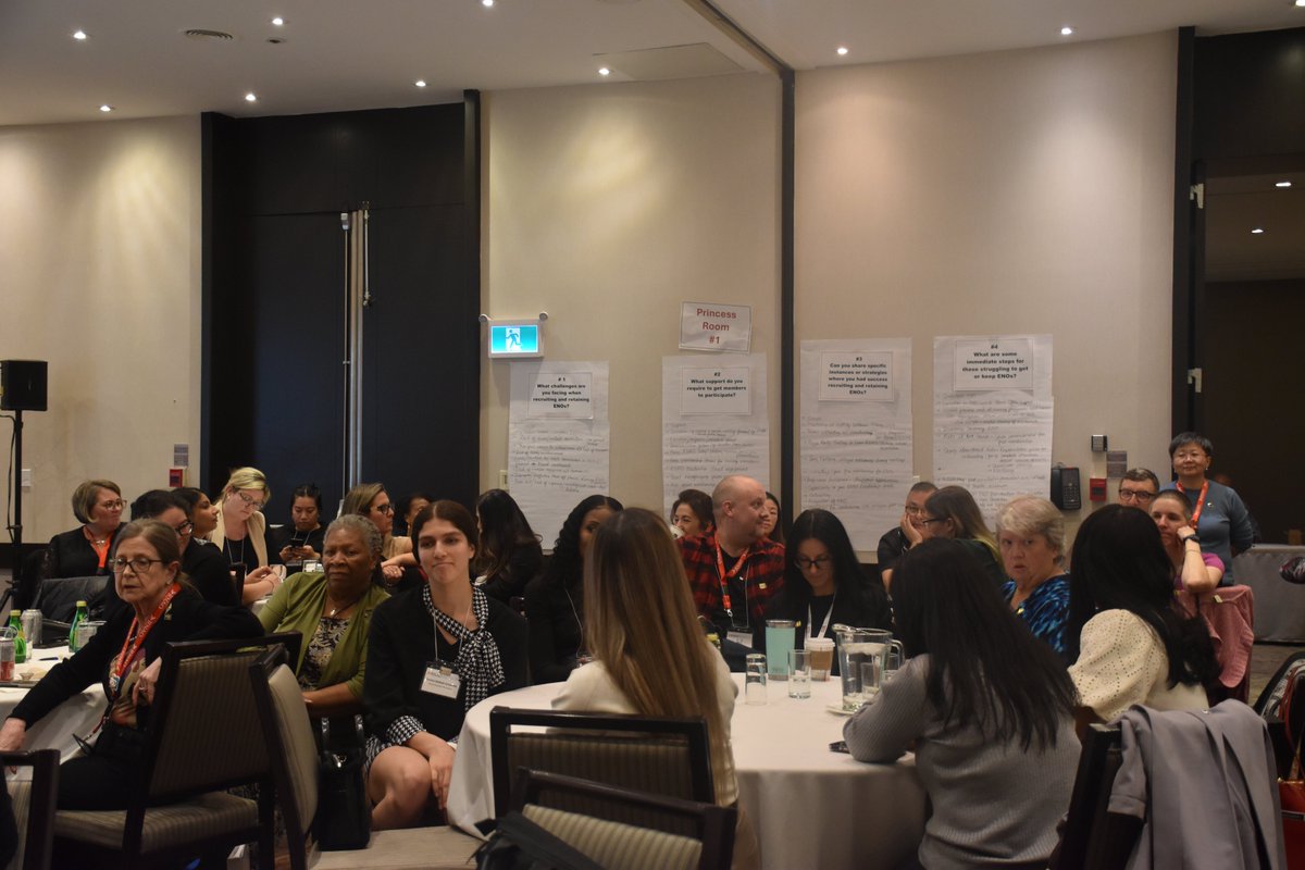 Assembly members from across Ontario are in Toronto this wknd for our annual fall assembly meeting. Director of membership <a href="/MorganHoffarth/">Morgan Hoffarth</a> moderated the group's brainstorming activity focused on our 60 + chapters, regions and interest groups. Our strength is people, our