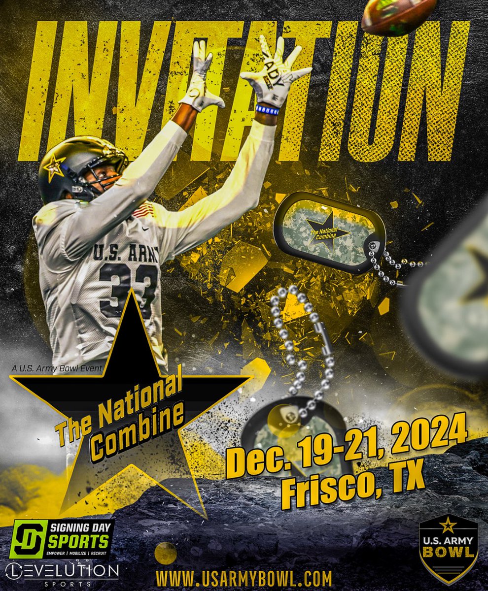Henry Everts 2028 (@henryeverts4) on Twitter photo Blessed to be invited to #TheNationalCombine at the <a href="/USArmyBowl/">Military Appreciation Bowl Week</a> in Frisco, Texas
<a href="/CoachMcCannERT/">Coach McCann</a> <a href="/CoachJMiracle/">Josh Miracle</a> <a href="/BlairJSchlicher/">BlairJosephSchlicher</a> <a href="/ShamrockFB/">Rocks Football</a> <a href="/rocksathletics/">Westfield Rocks Athletics</a> Blessed to be invited to #TheNationalCombine at the <a href="/USArmyBowl/">Military Appreciation Bowl Week</a> in Frisco, Texas
<a href="/CoachMcCannERT/">Coach McCann</a> <a href="/CoachJMiracle/">Josh Miracle</a> <a href="/BlairJSchlicher/">BlairJosephSchlicher</a> <a href="/ShamrockFB/">Rocks Football</a> <a href="/rocksathletics/">Westfield Rocks Athletics</a>