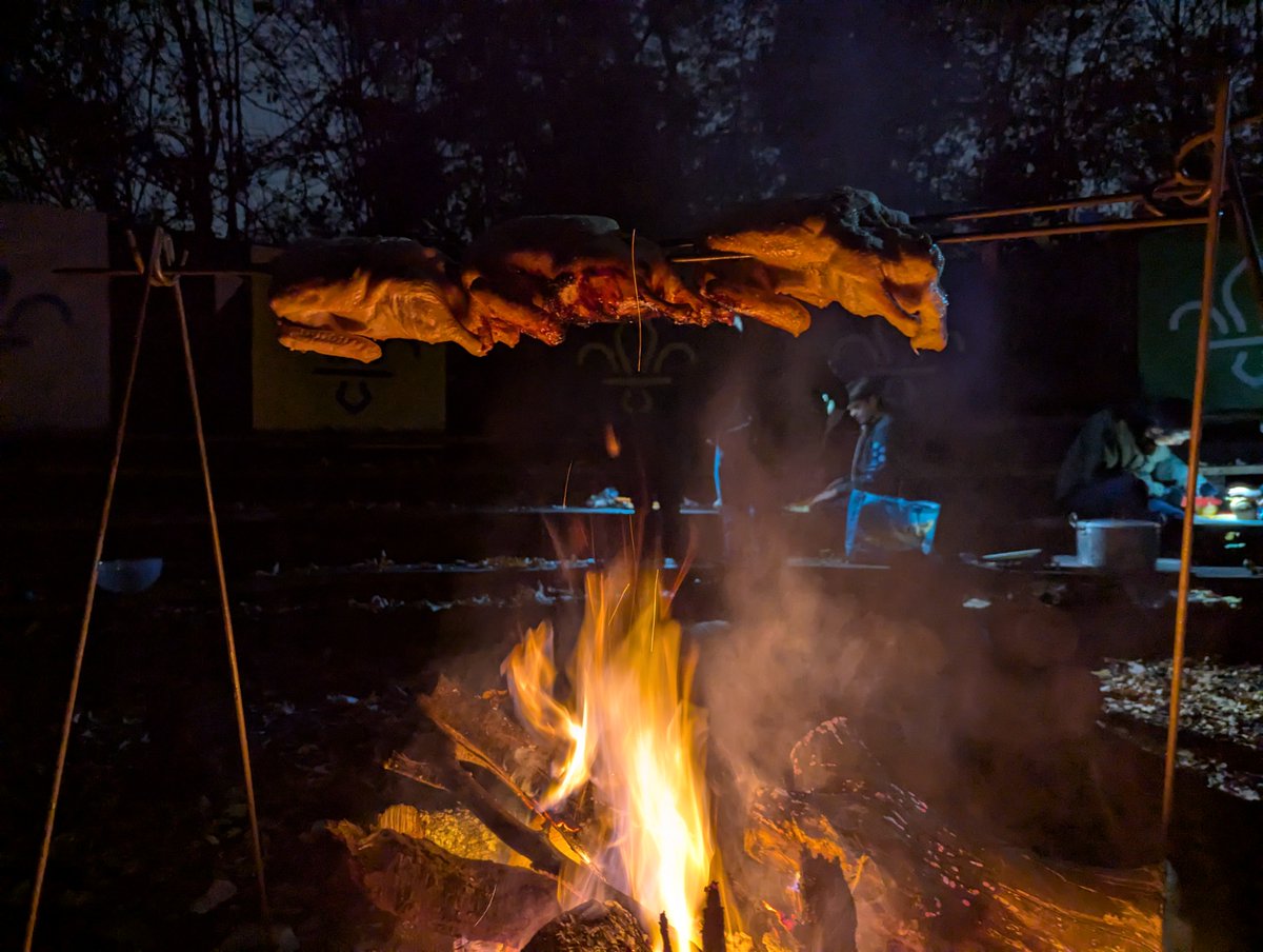 Last night our Scouts put their culinary skills to the test, cooking a range of dishes over a campfire, including Duck Pancakes, mackerel, and chickpea &amp; broccoli curry!

We also welcomed 6 new Scouts into the troop, investing them around the campfire circle at Scout Park.