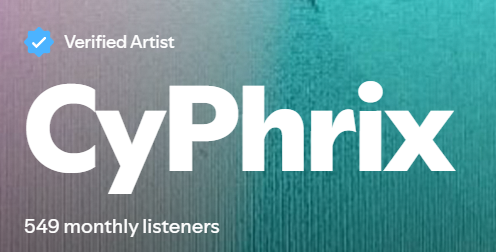 PurpDUSE's tweet photo. 100 followers and 500 monthly listeners!!
Congratulations on your success @Cyphmatic 🩷 https://t.co/Pf8GcBZF3L