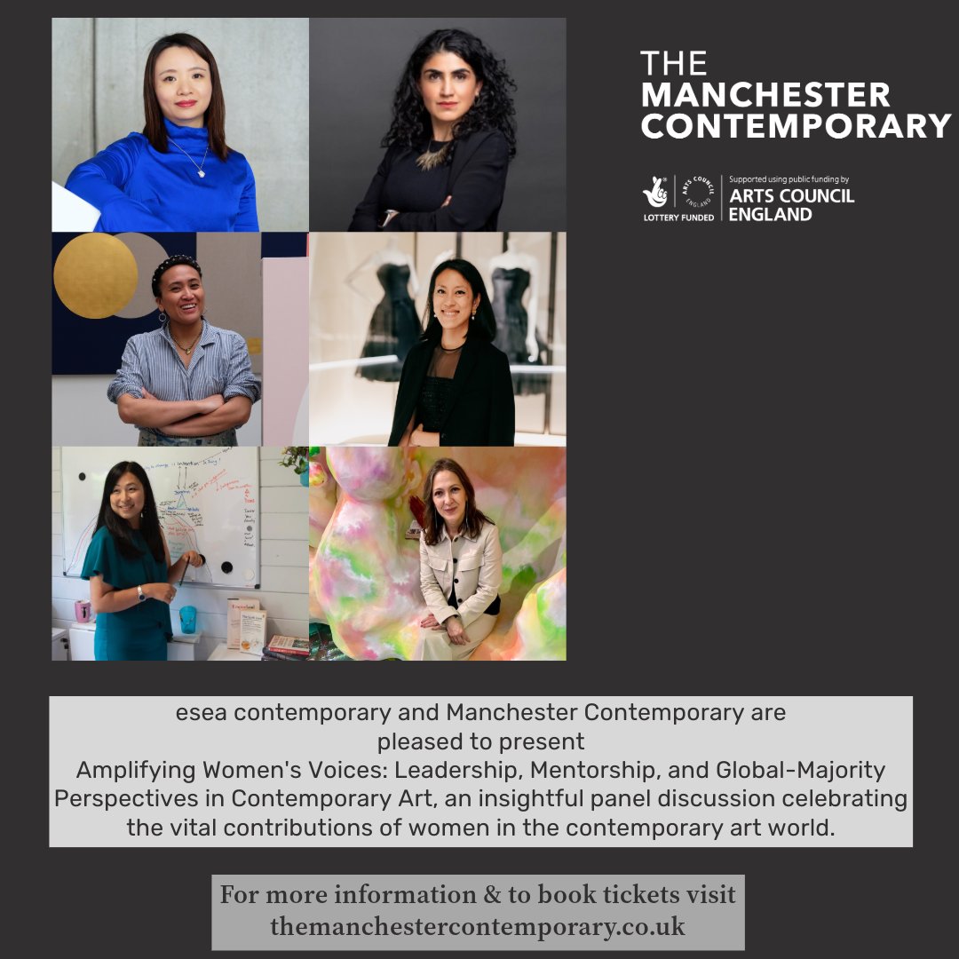 Don't miss our Art Talk in 15 mins!
Amplifying Women's Voices: Leadership, Mentorship, and Global-Majority Perspectives in Contemporary Art
esea contemporary 
16 Nov Central 5 in main entrance  15:15 – 16:30