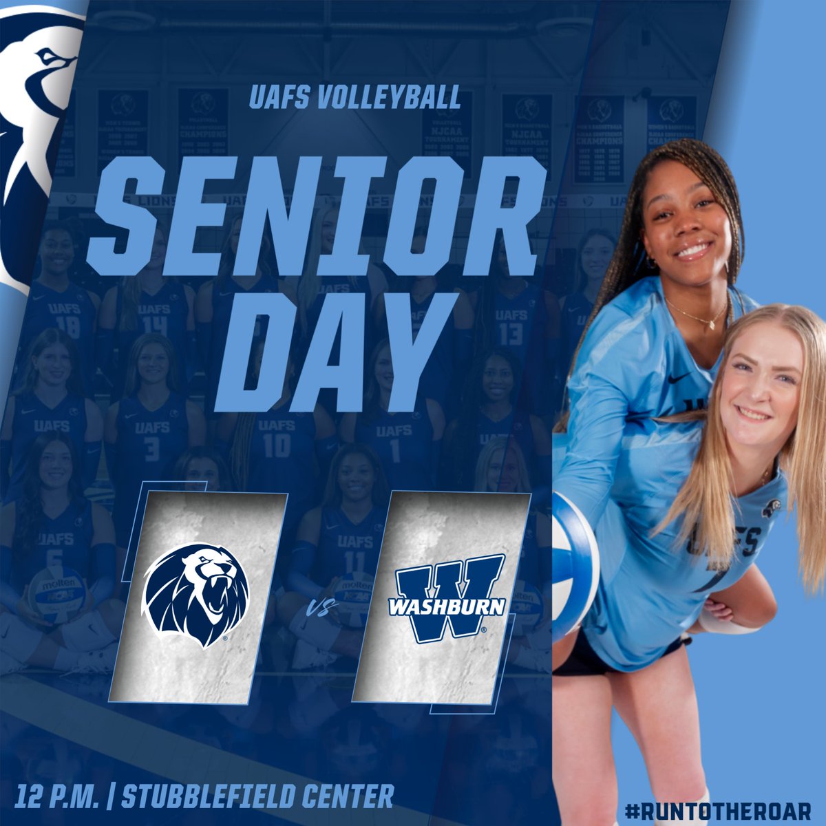 🏐MATCH DAY!🏐

Senior Day prior to the match!

🆚: Washburn
⏰: 12 p.m.
🏟️: Stubblefield Center
📊: bit.ly/3N4sczM
📺: bit.ly/4dcnnir
🎙️: KFPW-AM 1230
🎟️: bit.ly/3zDWyWL

#RunToTheRoar
