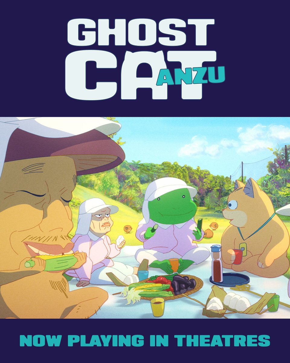 GHOST CAT ANZU from Yoko Kuno and Nobuhiro Yamashita is nyaa-ow playing in this theatres! 🐸☀️

Get tickets: brnw.ch/21wOuJm