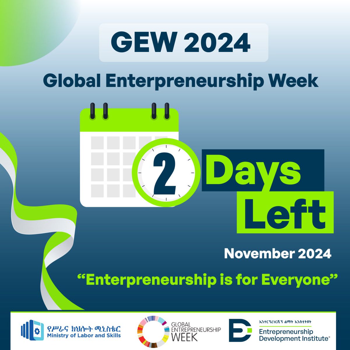 Countdown Alert! Only 2 Days Left for Global Entrepreneurship Week 2024!

“Entrepreneurship is for Everyone!”

Register now to be part of GEW 2024! 

Register here 👉docs.google.com/forms/d/e/1FAI…

#GEW2024 #EntrepreneurshipWeek #Innovation #EDI #EntrepreneurshipForEveryone