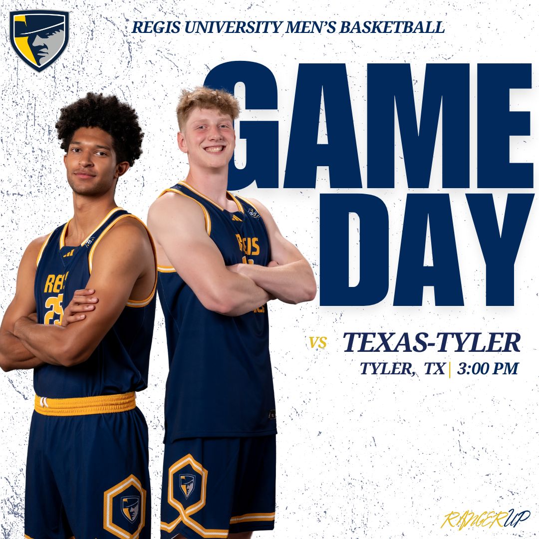 RegisRangers's tweet photo. MBB | Game Day!

Follow in the action⤵️

#RangerUp

🆚: University of Texas-Tyler
📍: Tyler, TX
🕕: 3:00 PM (MST)
📊: https://t.co/r64YlqfD5k
📺: https://t.co/r64YlqfD5k https://t.co/n05sNXByx9