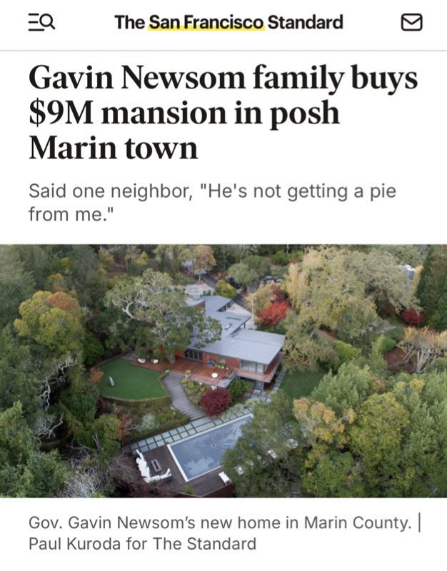 Do you think Gavin Newsom was daydreaming about his new $9,000,000 mansion as he was sipping on his latte stepping over homeless people on Skid Row?