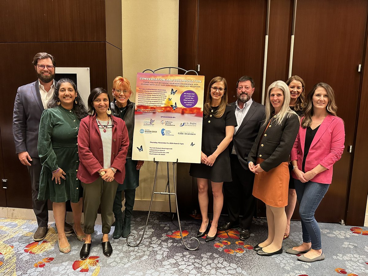 We were thrilled to co-host our 7th Annual Joint #Advocacy Reception with our partners <a href="/infusioncenter/">National Infusion Center Association (NICA)</a> <a href="/GHLForg/">Global Healthy Living Foundation</a> <a href="/GoutAlliance/">Alliance for Gout Awareness</a> <a href="/US_Pain/">U.S. Pain Foundation</a> <a href="/IAFaccess/">Infusion Access Foundation</a> to connect and collaborate with fellow #rheumatology colleagues at #ACR24.
#Collaboration is key.