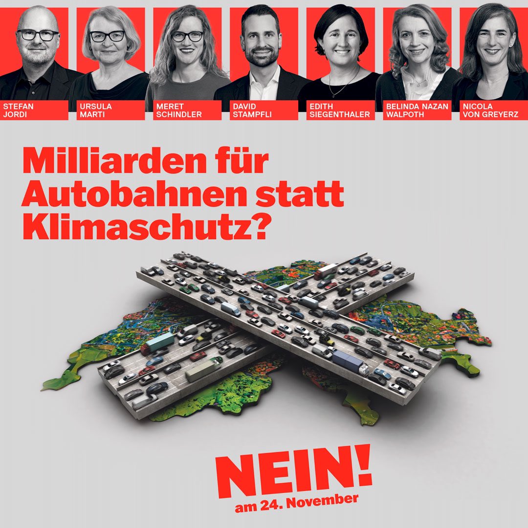Vor dem Hintergrund des Klimawandels wäre es fatal, den Anteil des Autoverkehrs noch mehr auszubauen. Die Zukunft gehört dem umweltfreundlichen Verkehr.

Deshalb sagen wir alle Nein zum #Autobahnausbau! 

#abst24 #autobahnausbaunein