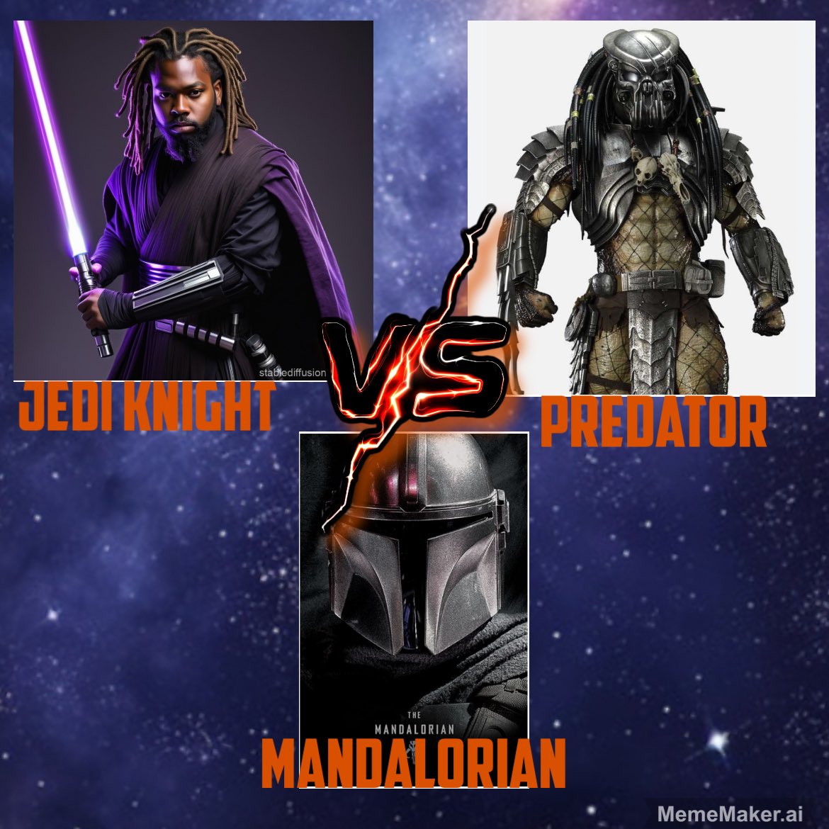 Sniperwolfstar1's tweet photo. #starwars #predator #jediknight #jediknightvpredator #mandolorianvpredator #3wayfight #comicbookheros #chooseyourchampion #chooseone #pickone #saibladenation #harddecision #whichoneisyourfavourite #poll https://t.co/JAZ3NsdT8k