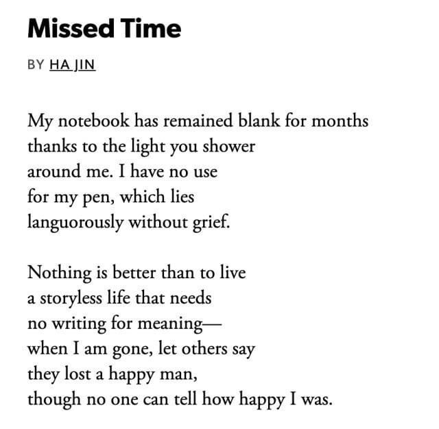 Ha Jin. First published in Poetry magazine (July 2000).