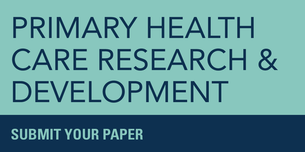 Interested in submitting your article to Primary Health Care Research &amp; Development? Click here for more information. 📚 cup.org/4eC6ZZg
<a href="/PHCRD/">PHCR&D</a>
