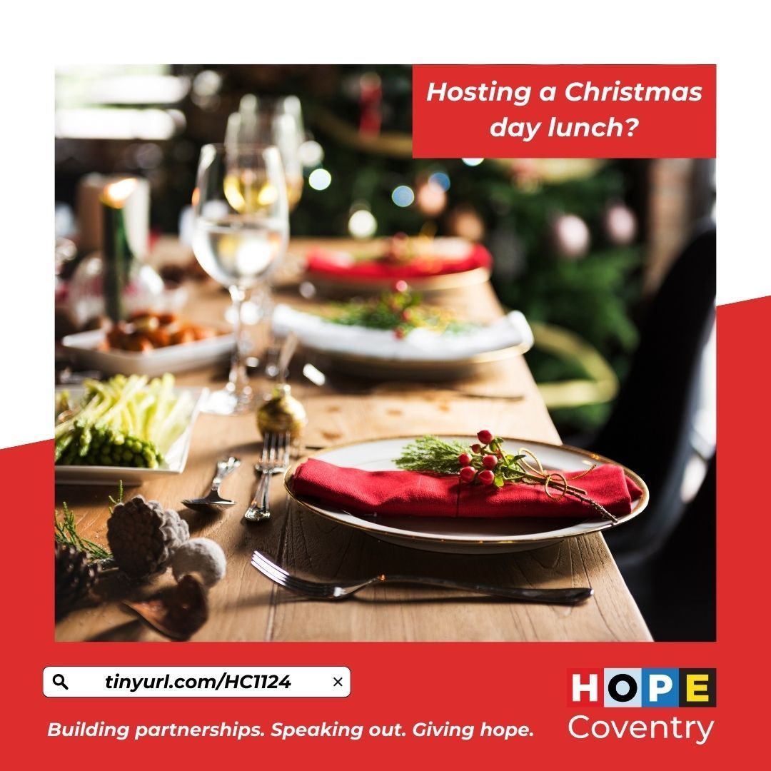 Are you hosting a Christmas Day lunch (or similar) where older people are welcome? 🎄✨ If so, get in touch with us! We're aware of Coventry Open Christmas &amp; Coventry Cyrenians, but if there are more events, we'd love to promote them!
#CoventryChristmas #ChristmasLunch