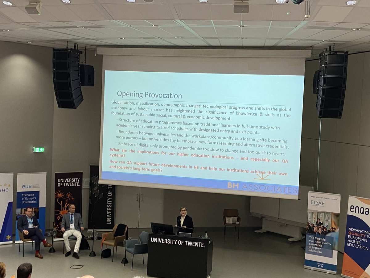 Purposely provoking closing plenary <a href="/EQAF/">European Quality Assurance Forum</a> on HE for the future. Prof Emerita Ellen Hazelkorn <a href="/WeAreTUDublin/">TU Dublin / OT Baile Átha Cliath</a> exploring the impact of changing workforce, economic, societal and technological changes on Quality Assurance of Higher Education.