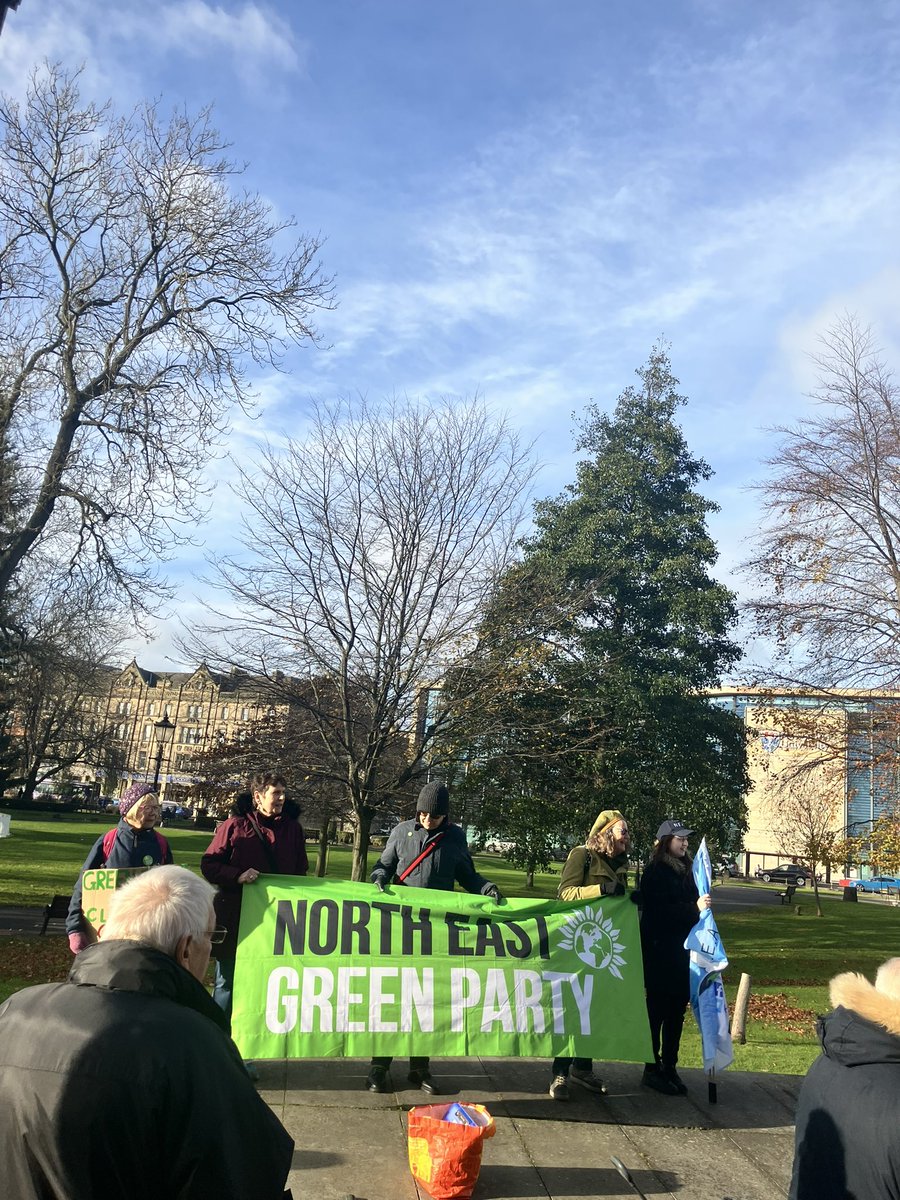 A great crowd gathered at Newcastle Civic Centre for the rally to speak up for climate justice.