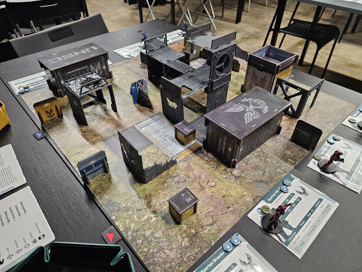 Volio14's tweet photo. All set up here at The Adventurer's Attic (Above Trade and Play) in Birkenhead. #HaloFlashpoint by @manticgames demo day all day and tomorrow too. Come done and try it today. https://t.co/Qhz4ZIhuJJ