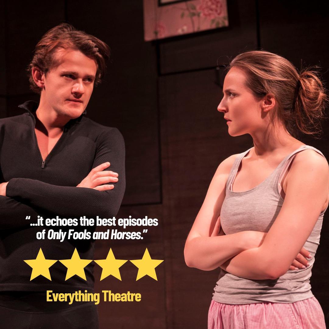 ⭐️⭐️⭐️⭐️ FOR ECHOING THE BEST OF ONLY FOOLS AND HORSES  @everytheatre 

🥜 “…sparky and unpredictable” 

🥜 “…deliciously uncomfortable”

🥜 “…tight, funny and extremely well acted”

4 PERFORMANCES LEFT @theotherpalace