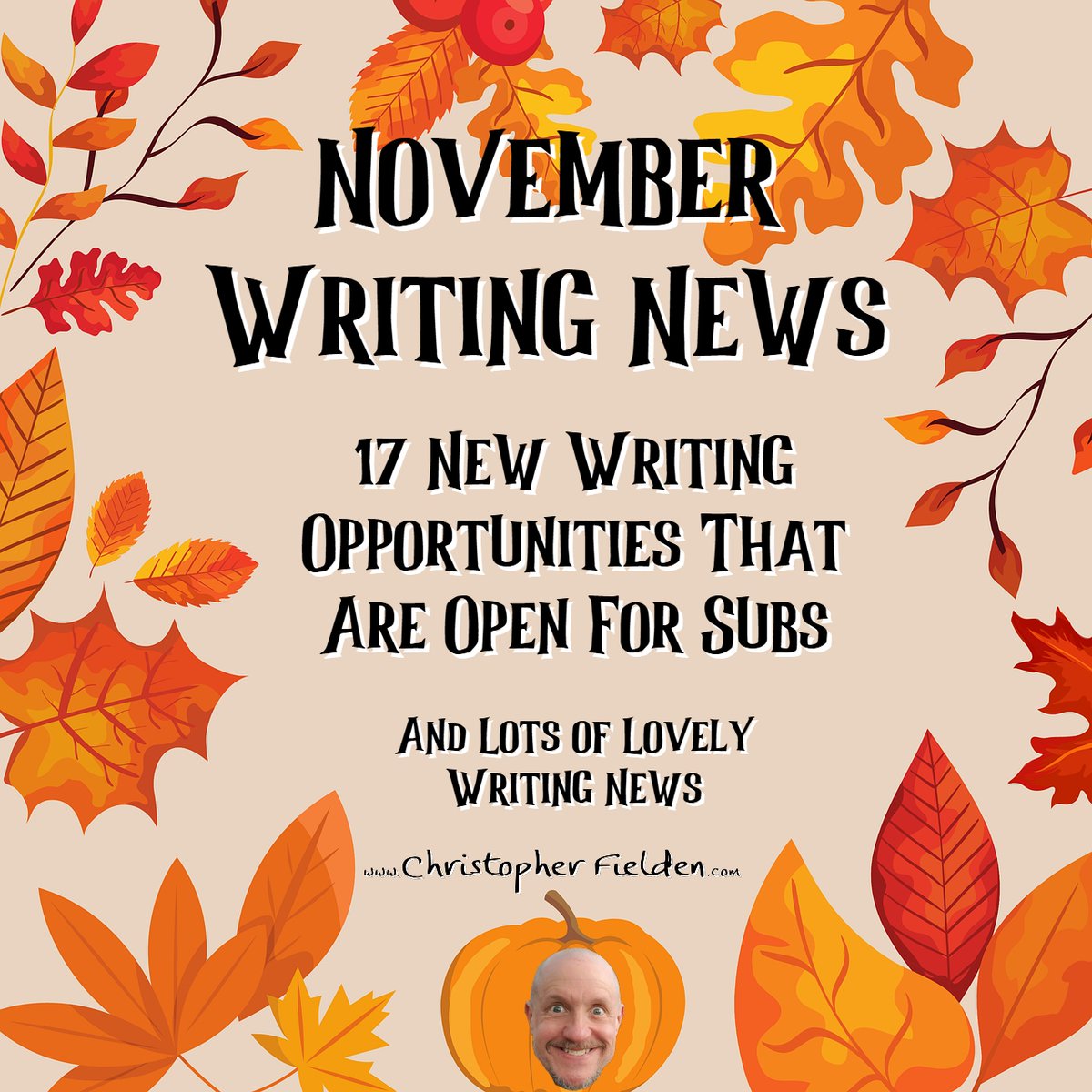 ChrisFielden's tweet image. My November ✍️ newsletter contains details of 17 writing contests and other publishing opportunities that are currently open for submissions plus lots of lovely writing news 🎉 mailchi.mp/christopherfie…