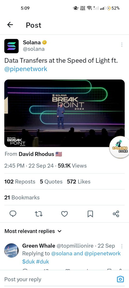 🎉Pipe Network Node Mining 
🎁Reward: Earn Points
💸10 M Funding 😱

🛡Join Link:- pipecdn.app/signup?ref=bmF…

🛡 Invite Code: bmFoaWRtdW

🛡Download Extension: chromewebstore.google.com/detail/pipe-gu…

➡️Sing-Up With Email 
➡️Login &amp; Start Mining 
➡️Done

Solona নিজে এদেরকে নিয়ে পোস্ট করেছে।