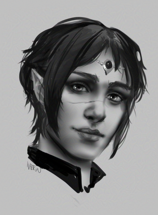 hafrunart's tweet image. Batch of b/w portraits!