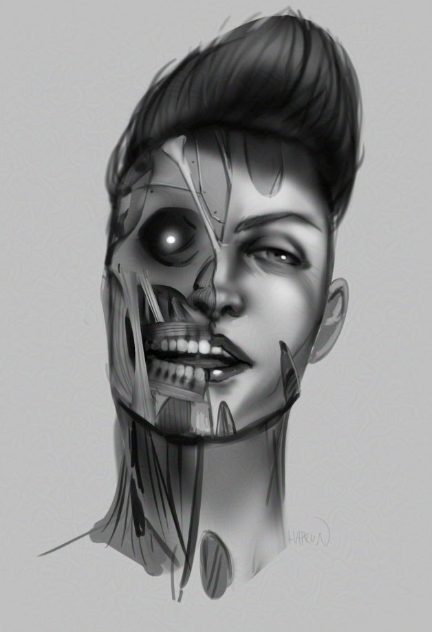 hafrunart's tweet image. Batch of b/w portraits!