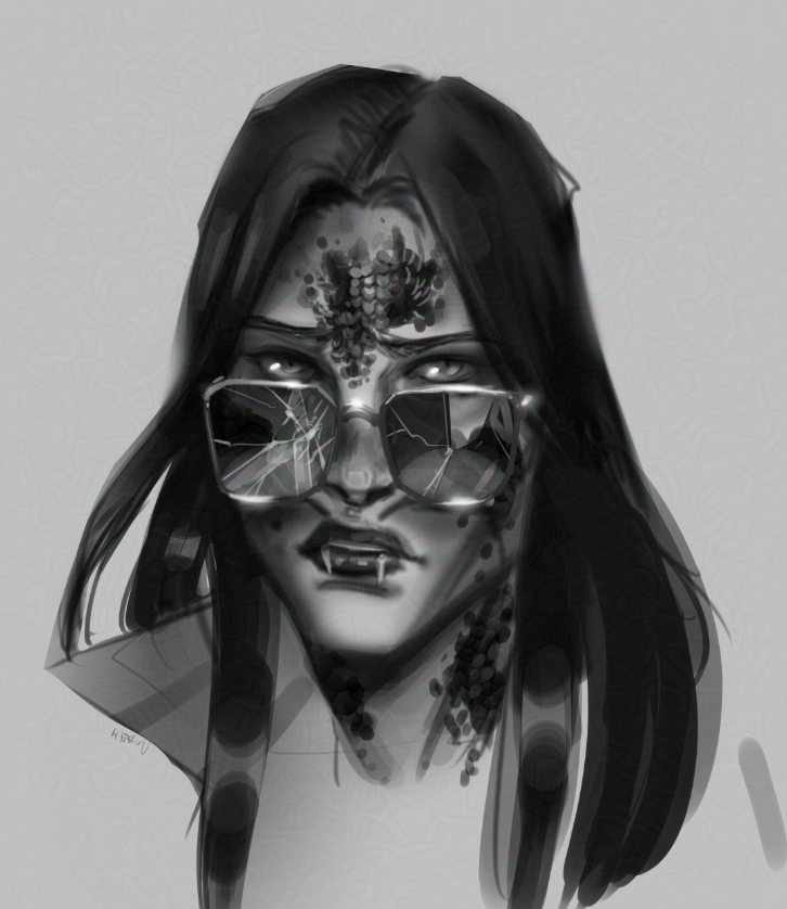 hafrunart's tweet image. Batch of b/w portraits!