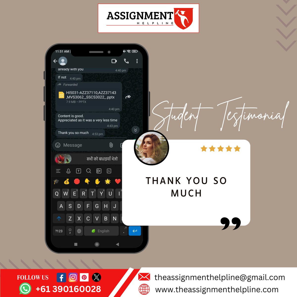 _the_assignment's tweet photo. Your success is our priority! 🎓✨ Hear what our students say about our expert assignment help. 💼📚

🌐Visit our website! https://t.co/Bt1VreLf1P
OR
👉Get Instant Help! https://t.co/VoiLQVb8uv

#AssignmentHelp #StudentSuccess #MBAExperts #StudySmart #AcademicSupport https://t.co/UNoSTnJRJt