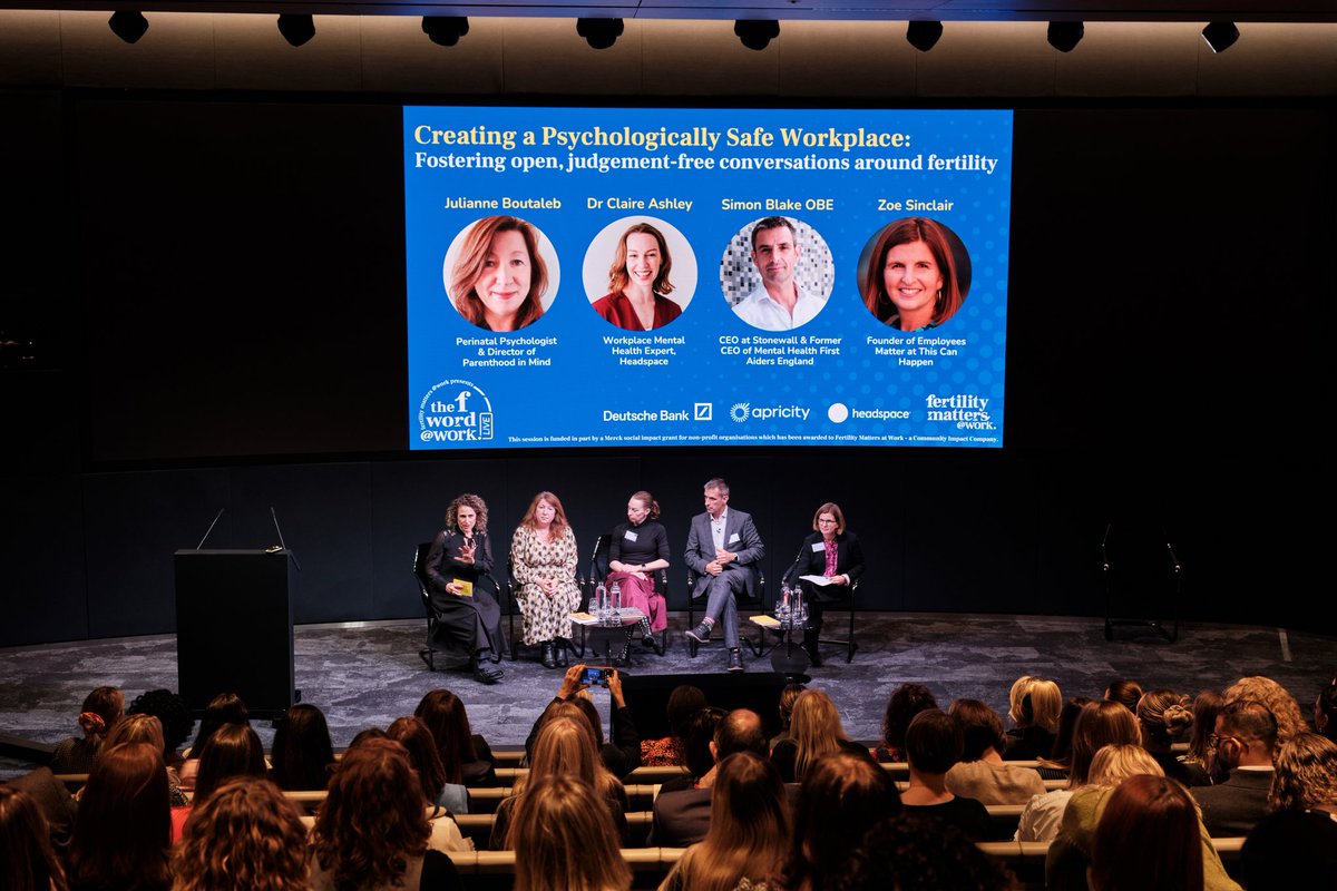 fertilitymattersatwork (@fertmatterswork) on Twitter photo The first panel on Monday's F Word at Work live event was about the creation of psychological safety for this conversation and how crucial it is to those in the midst of the challenge, and many other life events too. The first panel on Monday's F Word at Work live event was about the creation of psychological safety for this conversation and how crucial it is to those in the midst of the challenge, and many other life events too.