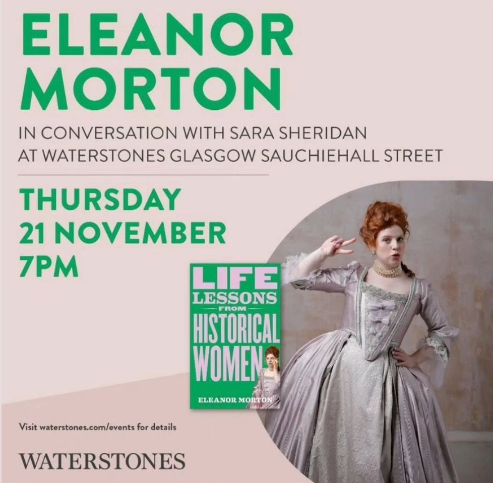 Vikki Reilly (@bookyvikki) on Twitter photo Next week! <a href="/EleanorMorton/">Eleanor Morton ($8)</a> and <a href="/sarasheridan/">Sara Sheridan</a> at <a href="/WaterstonesGla/">Waterstones Glasgow</a>! Get yer tickets!
waterstones.com/events/eleanor… Next week! <a href="/EleanorMorton/">Eleanor Morton ($8)</a> and <a href="/sarasheridan/">Sara Sheridan</a> at <a href="/WaterstonesGla/">Waterstones Glasgow</a>! Get yer tickets!
waterstones.com/events/eleanor…