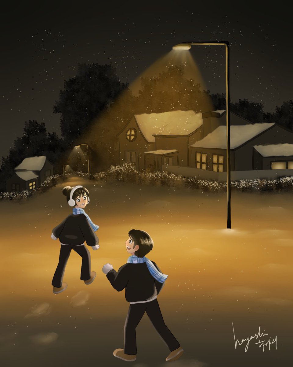 cherilumeee's tweet photo. – "come and catch me!!" 🌙❄️

#snow #winter #night #artoftheday #art #artwork #illustrationart #illustration #illust #drawing #draw #digitaldrawing #digitalart #clipstudiopaint  #fypシ #fyp #explorepage https://t.co/rsLOvJoprh