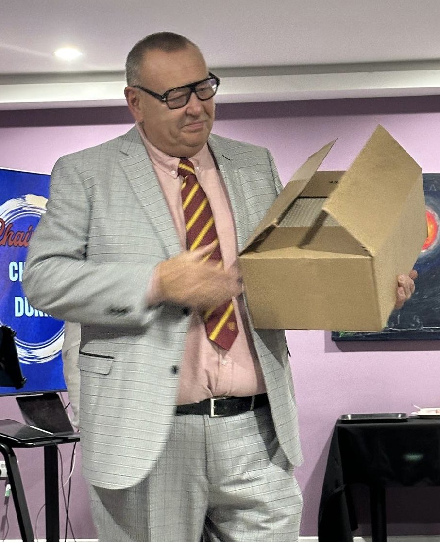 Andy Mitchell (@andy59mitchell) on Twitter photo Delighted to be presented with gifts by <a href="/SthWingfieldCC/">South Wingfield CC</a> to mark my 50 years playing
Over 1300 games and enjoyed it as much in 24 as I did in 1975
Retired in September 24
Can’t wait for April 2025 to UNRETIRE 😂
<a href="/owzatcricket/">owzat-cricket</a> <a href="/owzatscarboro/">Owzat-Cricket Scarbs</a>
<a href="/NottsPrem/">Owzat-Cricket Notts Premier League</a>
<a href="/DerbyshireCCC/">Derbyshire CCC</a> Delighted to be presented with gifts by <a href="/SthWingfieldCC/">South Wingfield CC</a> to mark my 50 years playing
Over 1300 games and enjoyed it as much in 24 as I did in 1975
Retired in September 24
Can’t wait for April 2025 to UNRETIRE 😂
<a href="/owzatcricket/">owzat-cricket</a> <a href="/owzatscarboro/">Owzat-Cricket Scarbs</a>
<a href="/NottsPrem/">Owzat-Cricket Notts Premier League</a>
<a href="/DerbyshireCCC/">Derbyshire CCC</a>