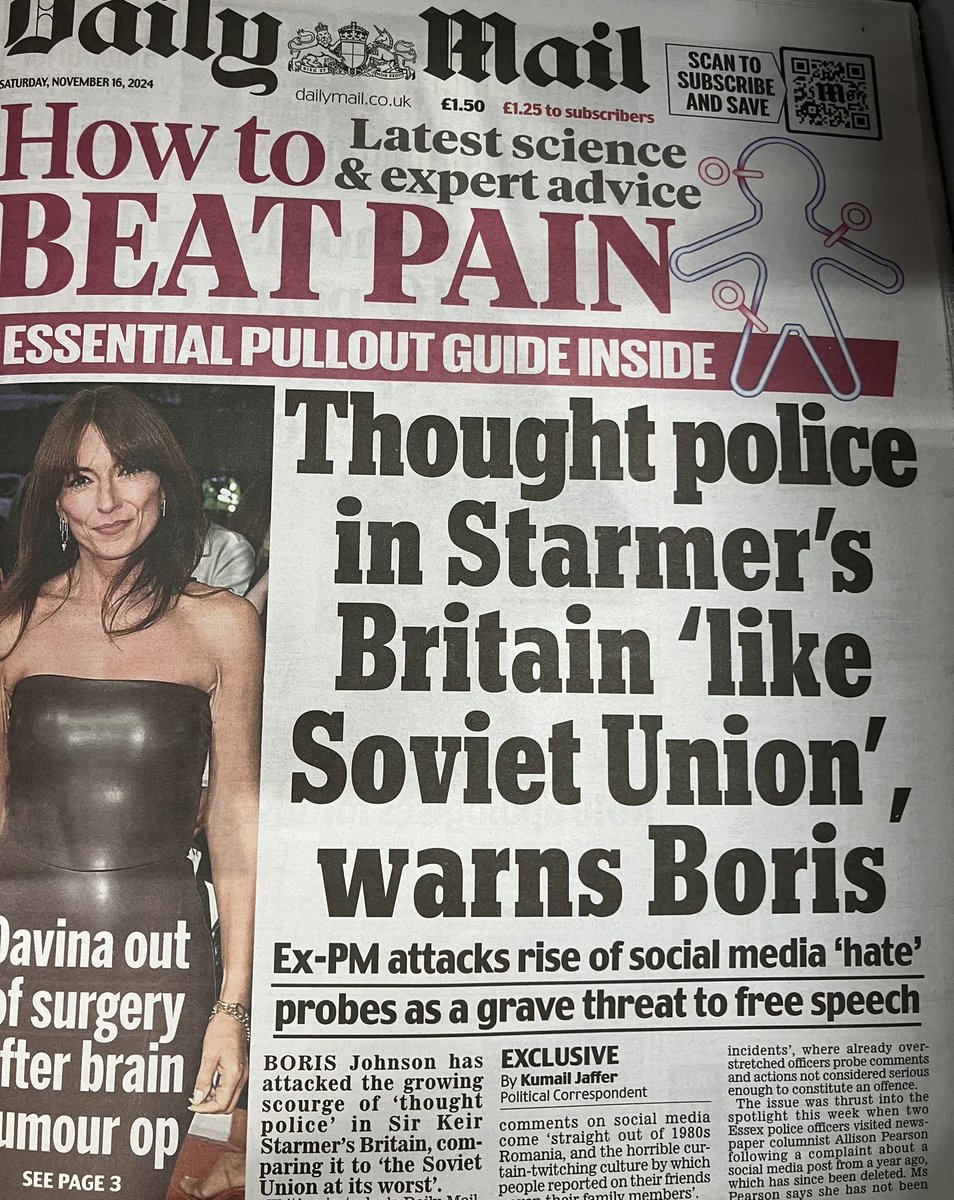 Oh please cut this bullsht! Both Starmer and Boris are two cheeks of the same arse! Oh but let’s pretend that one side is concerned about OUR free speech! Both Labour and Conservatives answer to the same zionists running this show!
