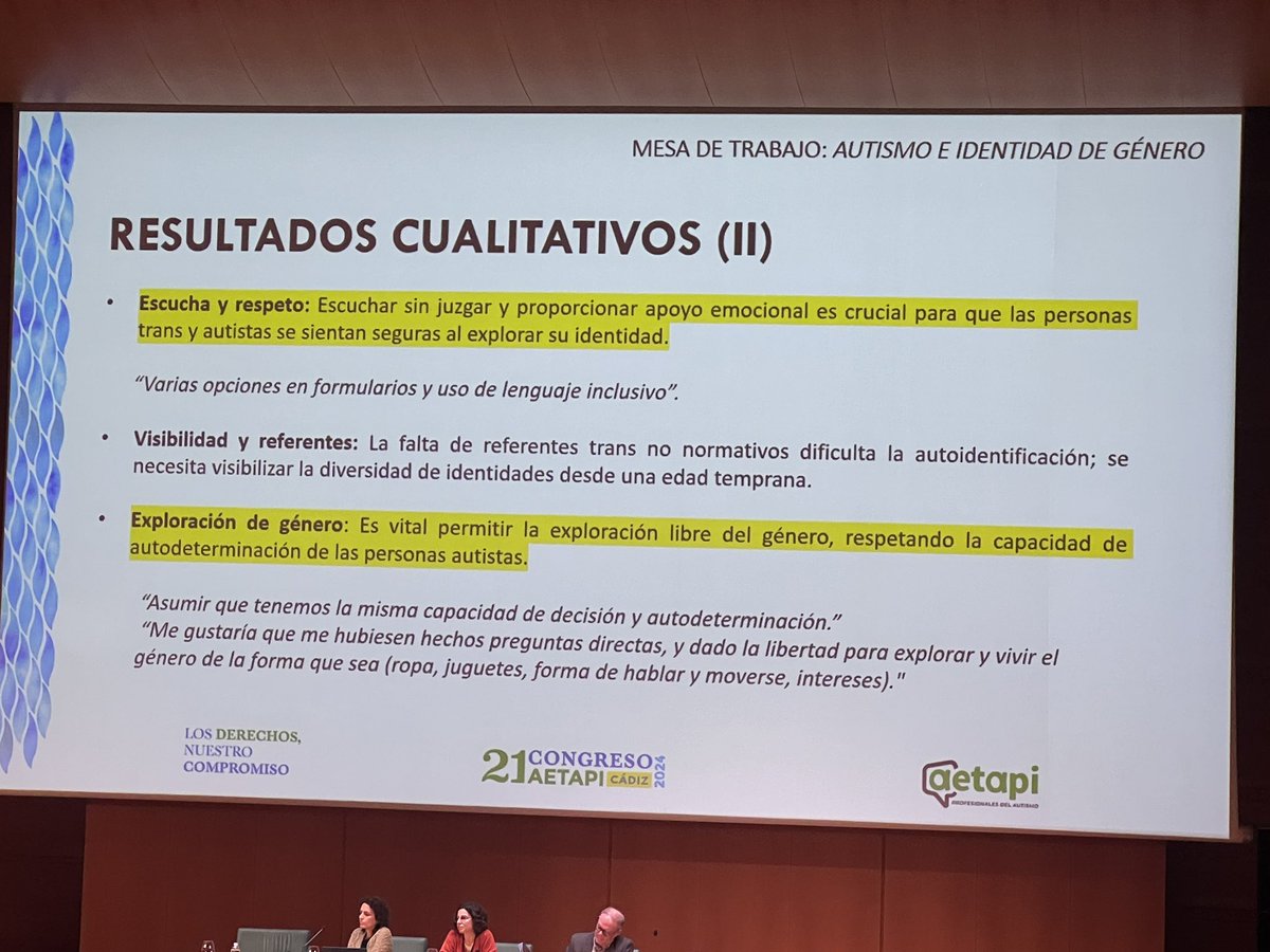 nabi_onandia's tweet photo. La mesa de #Autismo e #IdentidadGenero de @AETAPI saca unas conclusiones que solo cabe escuchar con mucho respeto y ponernos las pilas como sociedad y como profesionales! Que en pleno sXXI todavía estemos así… https://t.co/nHy9TH7yN6