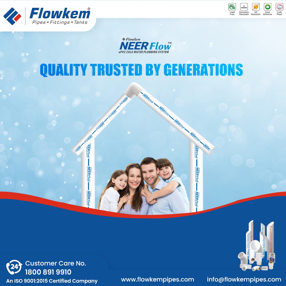 Flowkem1's tweet image. Building homes, delivering trust! 🏠💙 Experience unmatched quality with Flowkem NEERflow - a plumbing solution trusted by generations! 🌟✨

📞 Call us at 1800 891 9910
🌐 Visit us: flowkempipes.com

#Flowkem #NEERflow #PlumbingSolutions #QualityTrustedByGenerations #Leak