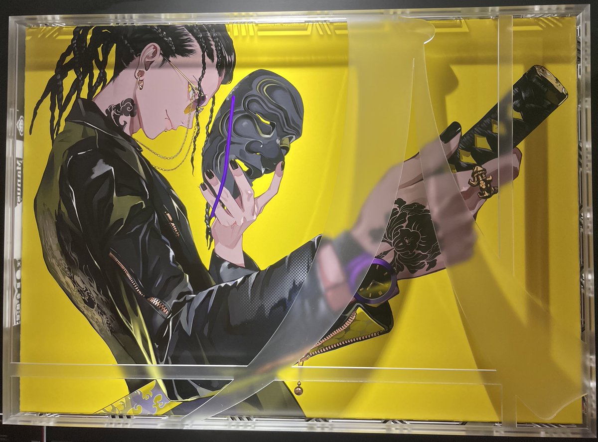 「LAMさんの個展行ってきた!人の面のお兄さんめちゃくちゃ好きだった……グッズ出し」|ちくわのイラスト