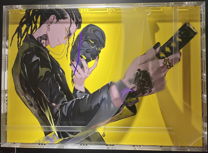 LAMさんの個展行ってきた!人の面のお兄さんめちゃくちゃ好きだった……グッズ出してほしい……タイムラプス動画見てたら横にご本人が立ってて話しかけてくれてめちゃくちゃびっくりした!超超超楽しかった〜〜〜大満足でした#LAM個展 #千客万雷 