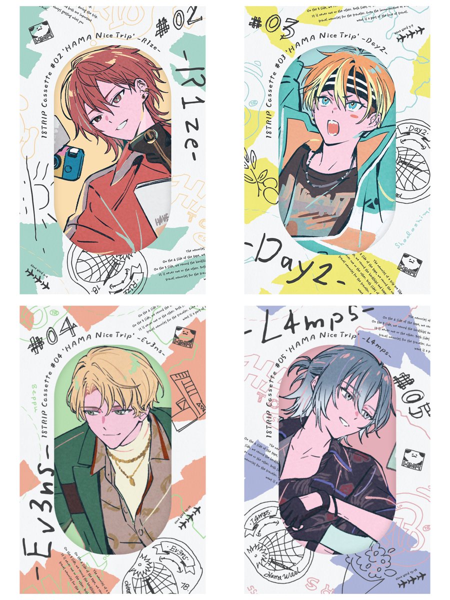 グッズ情報】 『18TRIP Cassette ♯01~05』の全パッケージデザイン