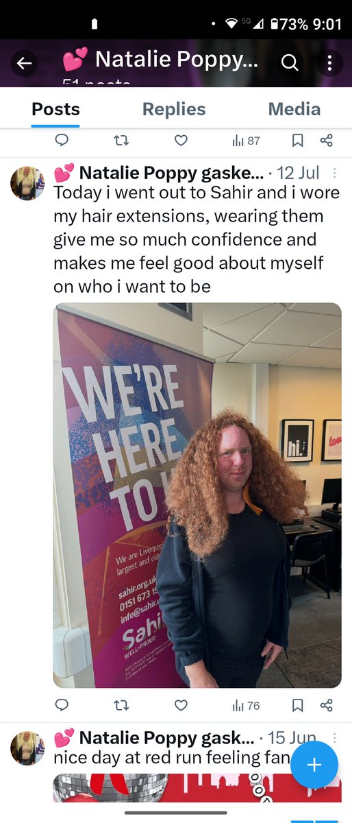 TiffanyCowen9's tweet photo. @sappholives83 This is Natalie Poppy before his recent 'journey to girlhood'. From his X posts he seems he could be quite a vulnerable man looking for a sense of belonging. SWAN women's shelter just one of several backdrops for his selfies. https://t.co/HQIAHt8TEp